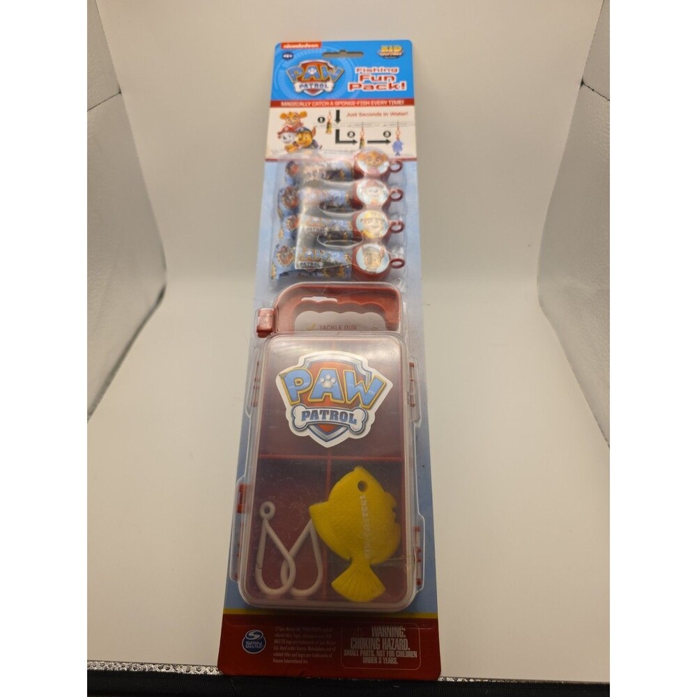 New Nickelodeon Paw Patrol Fishing Fun Pack Kid Casters Tackle Box Baits Hooks